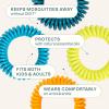 imageCliganic 10 Pack Mosquito Repellent Bracelets for Adults ampamp Kids  Natural DEETFree Bands Individually Wrapped25 Count Pack of 1