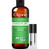 imageCliganic Organic Carrier Oil Duo  Jojoba Oil 16oz and Castor Oil 16oz