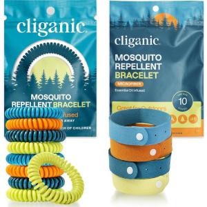 imageCliganic Mosquito Repellent Bracelet Duo  DEET Free