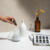 imageCliganic Ceramic Aromatherapy Diffuser for Essential Oils White  7 Color Lights Cool Mist Auto Shut Off for Home ampamp OfficeWhite