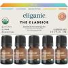 imageCliganic Organic Essential Oils Set Top 5  The Classics  100 Pure Natural  Aromatherapy Candle Making  Peppermint Lavender Eucalyptus Lemongrass ampamp Orange Packaging May Vary017 Fl Oz Pack of 5