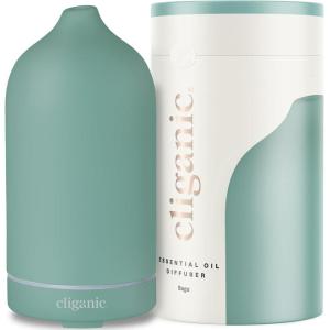 imageCliganic Ceramic Diffuser Sage 100ml Ultrasonic for Essential Oils Aromatherapy Home ampamp OfficeSage