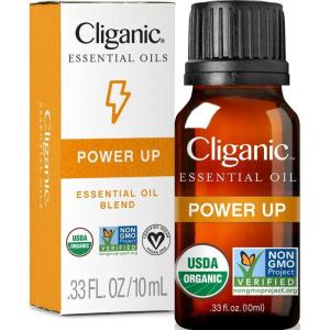 imageCliganic Clean Breeze Essential Oil Blend  Natural Aromatherapy Oil for Diffuser Steam Distilled  NonGMO VerifiedPower Up