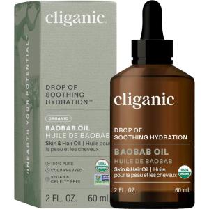 imageCliganic Organic Baobab Oil 100 Pure  For Face ampamp Hair  Natural Cold Pressed Unrefined Packaging May Vary2 Fl Oz Pack of 1