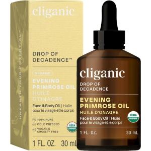 imageCliganic Organic Evening Primrose Oil 100 Pure 1oz  For Hair ampamp Face  Natural Cold Pressed Unrefined Packaging May Vary1 Fl Oz Pack of 1