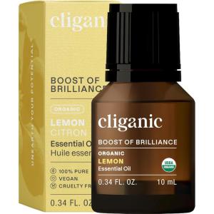 imageCliganic Organic Peppermint Essential Oil  100 Pure Natural for Aromatherapy Diffuser  NonGMO Verified Packaging May VaryLemon