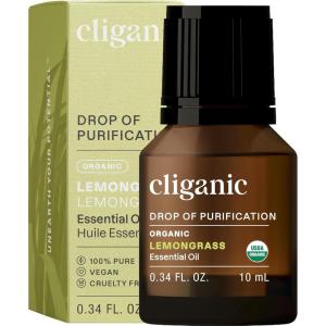 imageCliganic Organic Peppermint Essential Oil  100 Pure Natural for Aromatherapy Diffuser  NonGMO Verified Packaging May VaryLemongrass