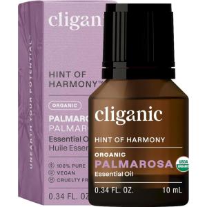imageCliganic Organic Peppermint Essential Oil  100 Pure Natural for Aromatherapy Diffuser  NonGMO Verified Packaging May VaryPalmarosa