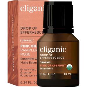 imageCliganic Organic Peppermint Essential Oil  100 Pure Natural for Aromatherapy Diffuser  NonGMO Verified Packaging May VaryPink Grapefruit
