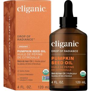 imageCliganic Organic Pumpkin Seed Oil 100 Pure  For Face ampamp Hair  Natural Cold Pressed Unrefined Packaging May Vary4 Fl Oz Pack of 1