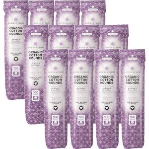 imageOrganic Cotton Rounds 400 Count  Makeup Remover Pads for Face LintFree100 Count Pack of 12
