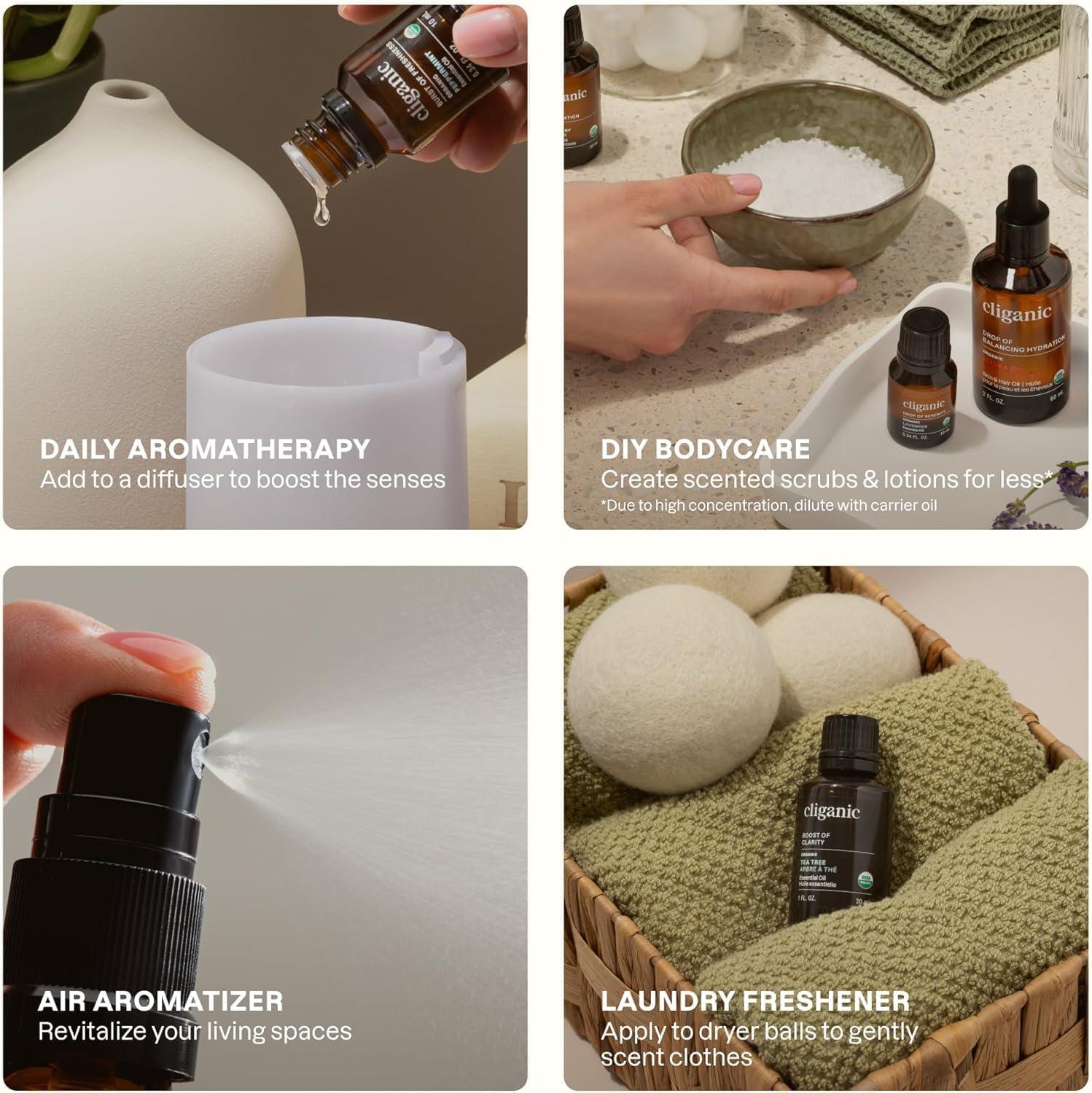 imageCliganic Organic Tea Tree Essential Oil  100 Pure ampamp Natural Essential Oil USDA Certified NonGMO Verified Vegan ampamp CrueltyFree  for Aromatherapy Diffuser Skin Hair ampamp NailsLavender