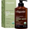 imageCliganic Organic Hemp Seed Oil For Skin Face ampamp Hair  100 Pure Cold Pressed Natural Unrefined