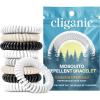 image:imageCliganic 10 Pack Mosquito Repellent Bracelets for Adults amp Kids Neutral Colors  Natural DEETFree Bands Individually Wrapped