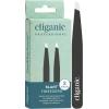 image:imageCliganic Professional Eyebrow Tweezers Slant Tip  Precision for Men amp Women Stainless Steel Best for Plucking Chin Facial HairBlack