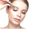 image:imageCliganic Professional Eyebrow Tweezers Slant Tip  Precision for Men amp Women Stainless Steel Best for Plucking Chin Facial HairBlue