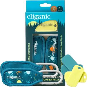 image:imageCliganic Mosquito Repellent Pack 2 Clips  4 Refill Pellets  Natural DEETFree Essential Oil Infused2 Count Pack of 1
