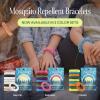 image:imageCliganic 40 Pack Mosquito Repellent Bracelets for Adults amp Kids Rainbow Colors  Natural DEETFree Bands Individually Wrapped1 Count Pack of 20