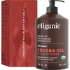 image:imageCliganic Organic Jojoba Oil 100 Pure 8oz  Moisturizing for Face Hair Skin amp Nails  Natural Cold Pressed Hexane Free  Base Carrier Oil16 Fl Oz Pack of 1