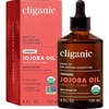 image:imageCliganic Organic Jojoba Oil 100 Pure 8oz  Moisturizing for Face Hair Skin amp Nails  Natural Cold Pressed Hexane Free  Base Carrier Oil4 Fl Oz Pack of 1