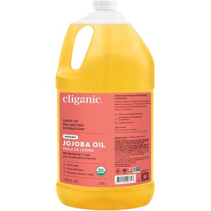 image:imageCliganic Organic Jojoba Oil 100 Pure 8oz  Moisturizing for Face Hair Skin amp Nails  Natural Cold Pressed Hexane Free  Base Carrier Oil128 Fl Oz Pack of 1